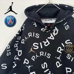 【人気モデル】エアジョーダン　PSG パーカー　総柄　ゴールド　即完売　XL