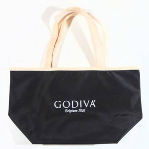 ★美品 送料込★ゴディバ（ＧＯＤＩＶＡ）巾着 ランチトートバッグ ミニバッグ★黒 BLACK ブラック★GODIVA★