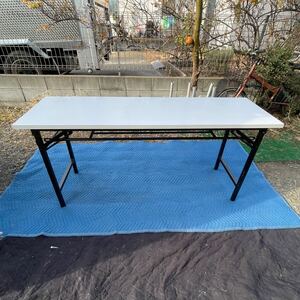 f●■長テーブル/長机・150×45×70cm・折りたたみ式テーブル 作業台 ミーティングテーブル 会議テーブル