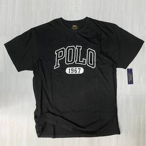 USA正規品 【M】 POLO ポロ RALPH LAUREN ラルフローレン est. 半袖 クルーネック Ｔシャツ クラシックフィット 綿100% 黒 (RL3)