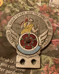 St Christopher Rose Car Badge LUCAS MINI Vanden Plas Marshall vintage ミニ バンプラ デスモ vespa ランブレッタ ラビット 50