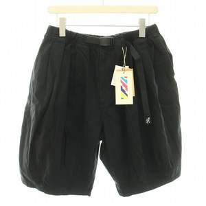 GRAMICCI イズネス is-ness バルーンイージーショーツ BALLOON EZ SHORTS ハーフパンツ ジップフライ ベルト タグ付き M 黒 メンズ