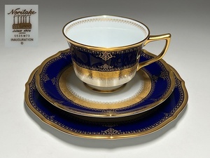 【瑞】ノリタケNoritake　ダイヤモンドコレクション　イナギュレーション　カップ＆ソーサー＋ケーキ皿