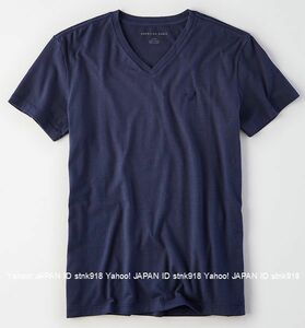 〓アメリカンイーグル/US M/AE V-ネックTシャツ/Navy