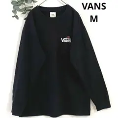 VANS バンズ　長袖 Tシャツ Mサイズ 黒 綿　即日発送　バラデザイン