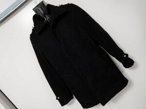 kkaa2145 ■ MK MICHEL KLEIN ■ ミッシェルクラン コート アウター ショート丈 ウール混 ダークネイビー 濃紺 46 M