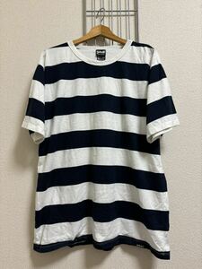 ［Schott］ショット　ボーダーTシャツ 半袖　白　ネイビー　XL Y3282