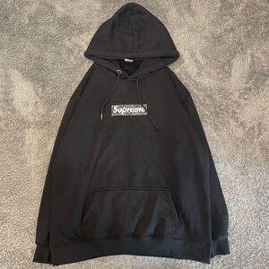 supreme シュプリーム スウェット パーカー ペイズリー柄 ボックスロゴ ブラック 黒 メンズ トップス 