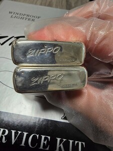 ZIPPO スターリングシルバー　ヴィンテージ　イタリック　2個セット