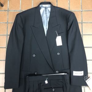 【価格破壊】Pierre Cardin/ 新品未使用/ウール100%/礼服 ブラックスーツ ダブルフォーマル/ サイズA3/2タック/肉厚 高級純毛最高品質/