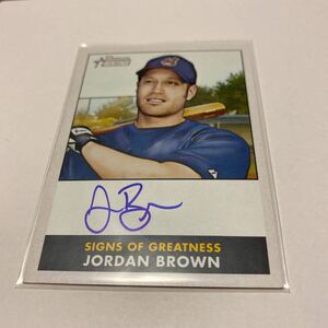 Jordan Brown 2007 Bowman Heritage Signs of Greatness auto