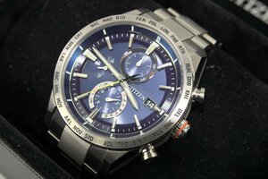 ☆CITIZEN ATTESA シチズン アテッサ ECO-DRIVE エコドライブ ≪H800-T025862≫ 電波ソーラー メンズ腕時計 動作確認済 良品☆タキ