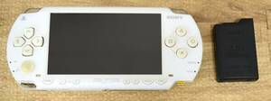 CY9-18【ジャンク品】SONY　PSP1000　プレイステーションポータブル　ホワイト　ゲーム機　通電確認済　バッテリー付き　中古品