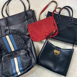 1円 まとめ Salvatore Ferragamo フェラガモ ETRO エトロ COACH コーチ リュック フォーマルバッグ ショルダー ビジネス トート サコッシュ