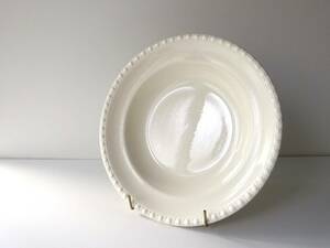 1900年初期頃 フランス Villeroy＆Boch ビレロイ&ボッホ リムドット深皿 器 皿 焼物 鉢 飾皿 陶器 民藝 骨董 アンティーク 2