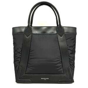 バレンシアガ カバスS トート ナイロン レザー ブラック ハンドバッグ BALENCIAGA Aランク 中古 六甲道店