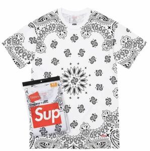 ☆超激レア☆Supreme/Hanes Bandana Tagless Tees (2 Pack) 白（バンダナ）シュプリーム/ヘインズ バンダナ タグレス ティー（2枚入）