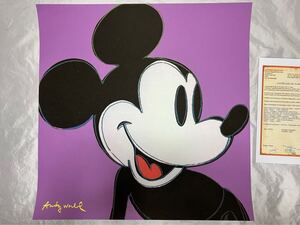 レア！限定版リトグラフ アンディ・ウォーホル Andy Warholリトグラフ ミッキーマウス Mickey Mouse セル TDL【送料無料】