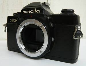 昭和レトロ 当時物 RETRO CAMERA MINOLTA ミノルタ フィルム カメラ 一眼レフ XG-E ボディ ストラップ付 Made in japan 日本製