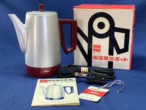 昭和レトロ　未使用　東芝電気ポットPL-512 赤　長期保管未使用品　