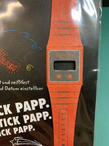 未開封 PAPPUHR PAPPWATCH ドイツ製 クォーツ時計 デジタル PA-WA008 レッド