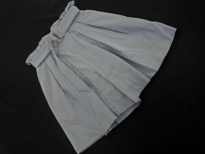 MISCH MASCH ミッシュマッシュ リボンベルト キュロット パンツ size2/水色 ■◆ ☆ efa7 レディース