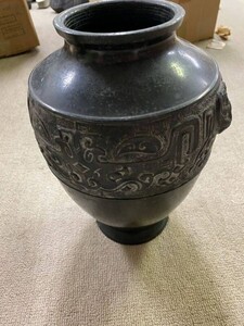 戸0723 花瓶 花器 壺 花入 古美術 アンティーク 銅製 レトロ 美品