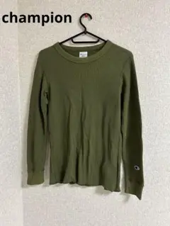 champion☆ ロングスリーブ ワッフル ロンt tシャツ C3-W402