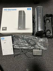 美品★ Western Digital WD 14TB USB3.0 WD Elements Desktop WDBBKG0140HBK　ウエスタンデジタル 　外付けHDD