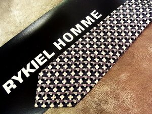 ★良品★3R05642【RYKIEL】リキエル「花 小花 柄」ネクタイ