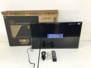 ●営TT208-160A 【稼働品】 QRIOM キュリオム QRT-32W2K 32型 ハイビジョン液晶テレビ 2023年製 リモコン・B-CAS・元箱付き