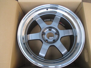 【在庫品】RAYS TE37V MARK-Ⅱ 18×10.5J +0 5H-114.3 2本 MF ガンメタリック/リムDC◆ レイズ VOLK RACING ボルクレーシング