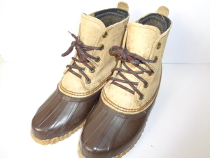 13◆90s カナダ製 SOREL ダックブーツ◆ソレル レディース サイズ wos7 (24.0cm) キャラメル 防水 裏起毛 アウトドア インナーブーツ 6C