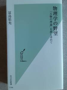 冨島佑允　物理学の野望 「万物の理論」を探し求めて　2022年4/30発行　