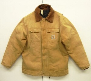 ヴィンテージ CARHARTT カーハート TRADITIONAL COAT 裏地キルティング ダックジャケット フェードブラウン VINTAGE 90年代