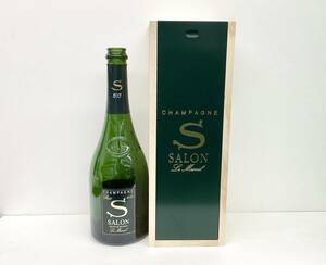 【空瓶】シャンパン　SALON　サロン　ル メニル ブラン ド ブラン　750ｍｌ　空き瓶　木箱付き