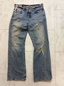 Abercrombie&Fitch ブーツカット ダメージデニム W30×L30 ヴィンテージ クラッシュデニム ジーンズ