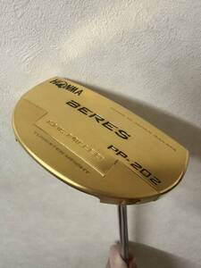 美品 BERES PP-202 ゴールド 34インチ 管理番号00024 ホンマ ベレス 金メッキ HONMA パター