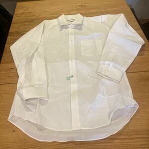 美品 クレージュ courreges homme メンズ シャツ M 185円 長袖カッターシャツ ホワイト 白 長袖シャツ ドレスシャツ ワイシャツ クレージュ