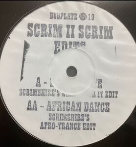 12 Dubplate 19 UK Scrim Ⅱ Scrim Edits / Back to Life / African Dance Edit / Re-Edit ハウス UK Soul クラシック Soul Ⅱ Soul