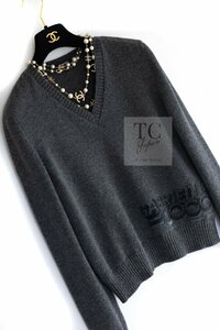 シャネル セーター CHANEL ふんわり グレー ガブリエル ココ カシミヤ 100% ニット 38 40 42