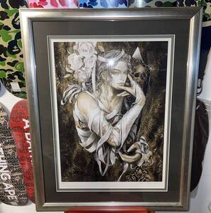 小島文美 Ayami Kojima リトグラフ 版画 相剋 36/100 悪魔城ドラキュラ キャッスルバニア Akumajo Dracula Castlevania Sangre 緋いユリ