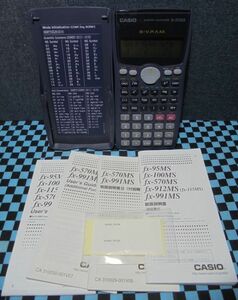 CASIO　fx-570MS ／ スタンダード関数電卓（取扱説明書・ネームシールあり）(a)