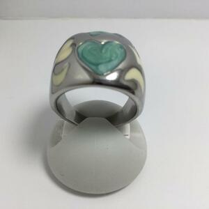 指輪リング上質感重さ厚み魅力ボリュウム満点華やか的なグリーン・ベージュ系【現品限定在庫最終処分セール】 