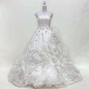 中古 ウェディングドレス　オフホワイト　9～13号　結婚式　フォトウェディング　前撮り　演奏会　W-282