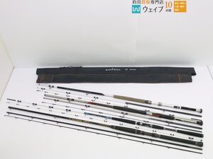 ダイワ アドバイザー パワーメッシュ 真鯛 80-390・潮流 80-360、アルファタックル カミワザ 301 他 船竿 計4点セット