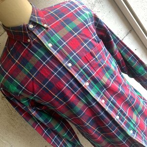 アメリカ古着 ビンテージ ラルフローレン ボタンダウン シャツ マルチカラー 緑タグ U.S Used Clothing 80s Vintage Ralph Lauren Shirt