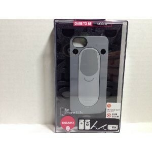 スマホケース カバー iPhoneSE(第一世代) 5 5s OZAKI グレー 動物柄 OZAKI iPhone5s/5用ケース O!coat FaaGaa for OC554KO