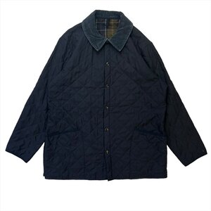 【訳アリ】 バブアー ジャケット ネイビー Barbour 古着 メンズ XL キルティングジャケット イギリス 3ワラント