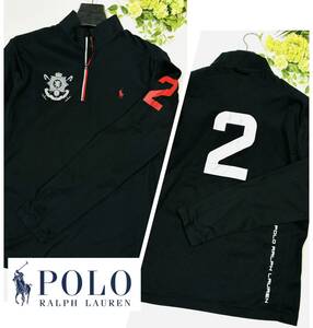 新品タグ付き　RALPH LAUREN 　ラルフローレン　Black Watch POLOTEAMデザイン　長そでウエア　ゴルフウエアにも　ブラック　サイズM